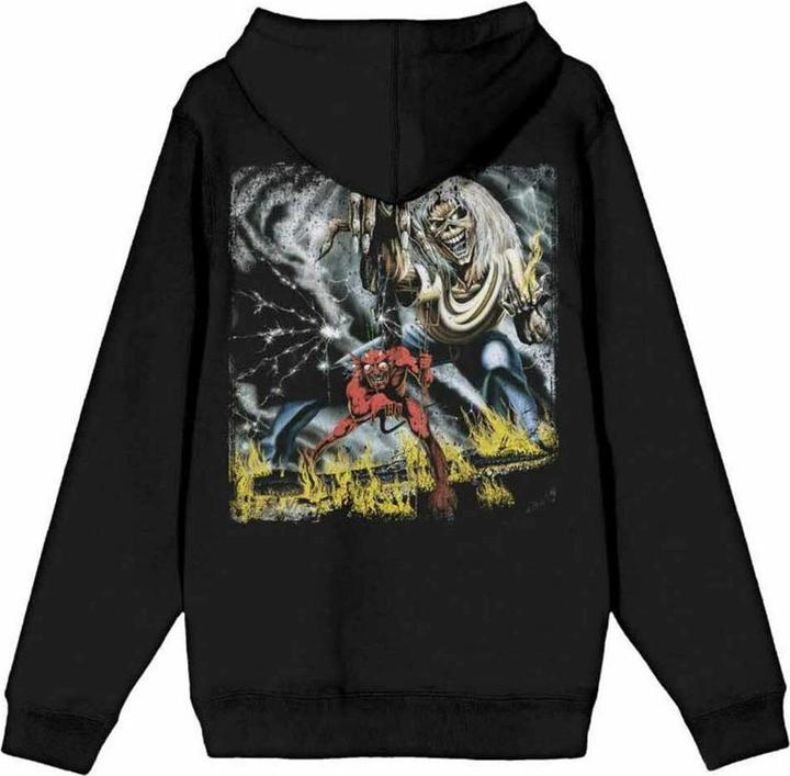 Actual product image Music Brand Unisex Adult Number Of The Beast Album Logo Hoodie (S)