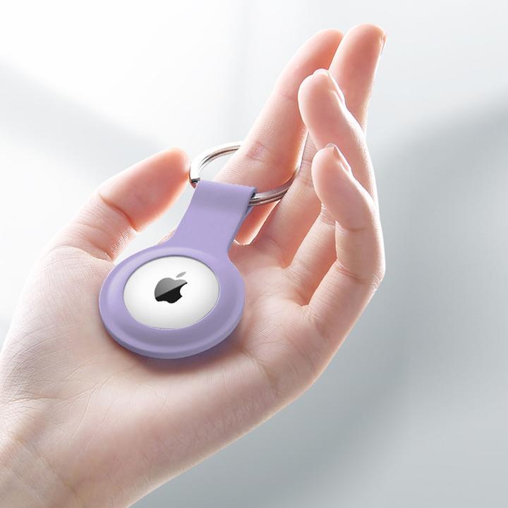 Immagine prodotto Crong Custodia in silicone con portachiavi - Brelok do Apple AirTag (fioletowy)