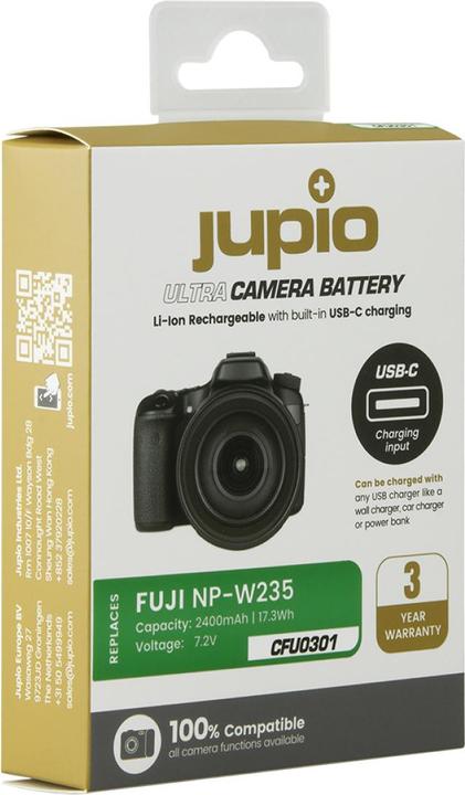Produktbild Jupio Fujifilm NP-W235 USB-C (Kamera Akku)