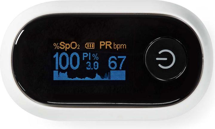 Nedis SmartLife Pulsoximeter | Bluetooth | OLED-Anzeige | Akustischer Alarm / Anti-Bewegungsstörunge