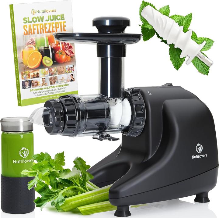 Nutrilovers Slow Juicer Entsafter mit Keramik Pressschnecke