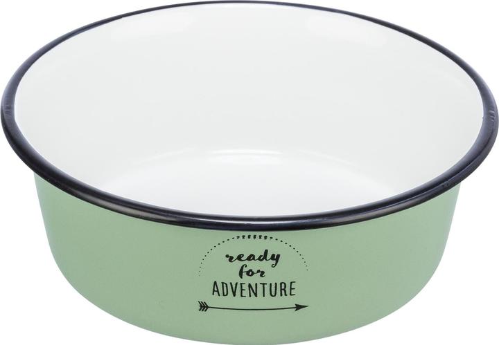 Trixie Ciotola smalto/acciaio inox 0,9 l, Ø 17 cm, verde (0.90 l)