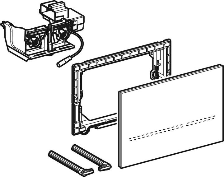Produktbild Geberit Betätigungsplatte Sigma80 für 2-Mengen-Spülung berührungslos