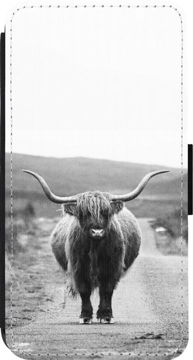 Actual product image PhoneLook Cover Wallet black Highland cattle (Apple iPhone 13 Pro)
