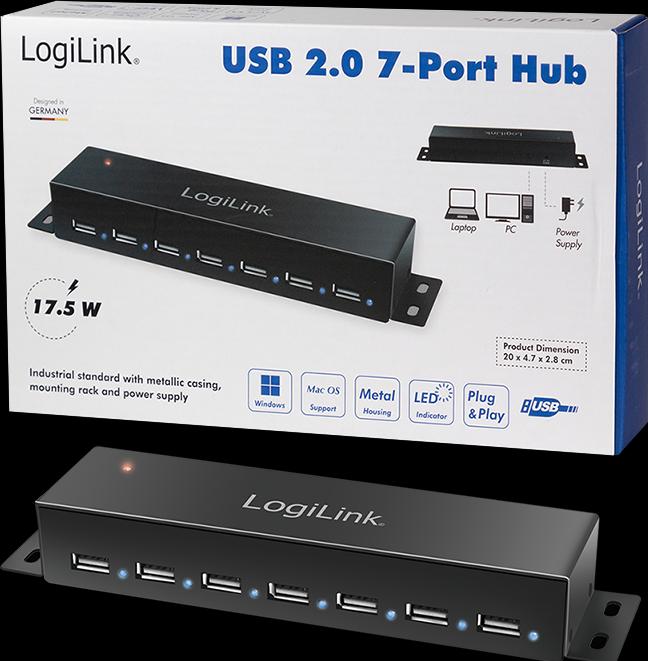 Produktbild LogiLink UA0148 (USB-A, 7 Ports)