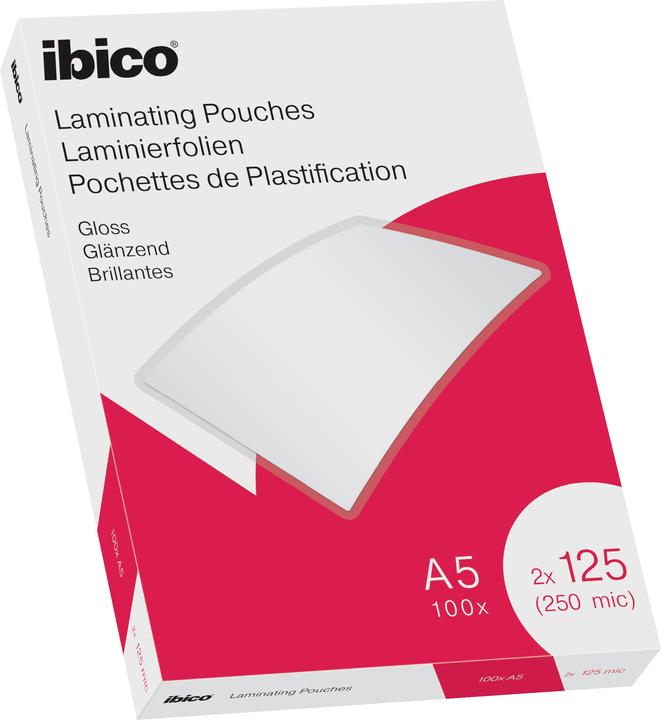 Ibico Laminierfolie A5, 125 µm 100 Stück (A5, 100 Stück, 125 µm)