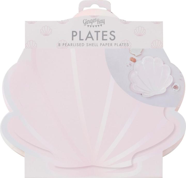 Image du produit Ginger Ray Assiette coquillage irisée (8p.) (8 x)