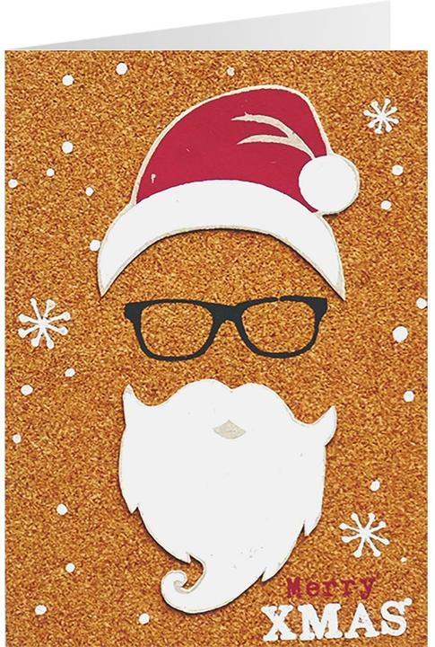 Sheepworld Biglietto di Natale in sughero Babbo Natale 11 x 16 cm (1 pz.)