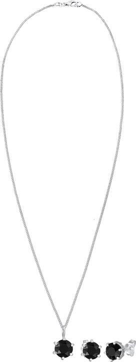 Produktbild Elli Schmuckset Kristall Solitär Kette Ohrringe 925 Silber (925er Sterling Silber)