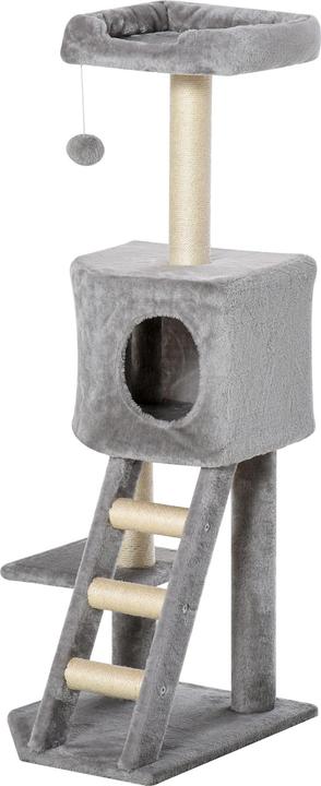 Image du produit PawHut Arbre à chat avec niche pour chat (120 cm, Gris clair)