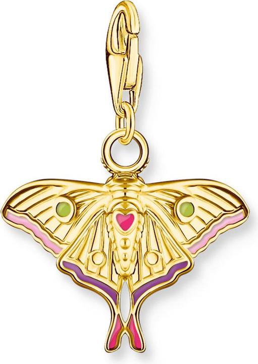Immagine prodotto Thomas Sabo Charm-Anhänger bunter Nachtfalter vergoldet (Smalto, Argento 925)