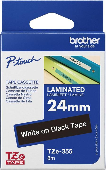 Actual product image Brother Tze-355 (2.40 cm, Black)