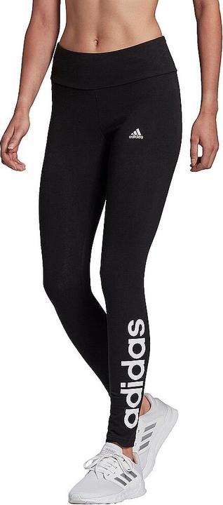 Actual product image adidas Ladies Essentials High-Waisted Logo Tight, Black/White, L (L)
