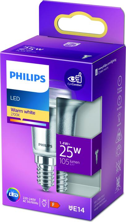 Actual product image Philips Lamp (E14, 1.40 W, 105 lm, 1 x, F)
