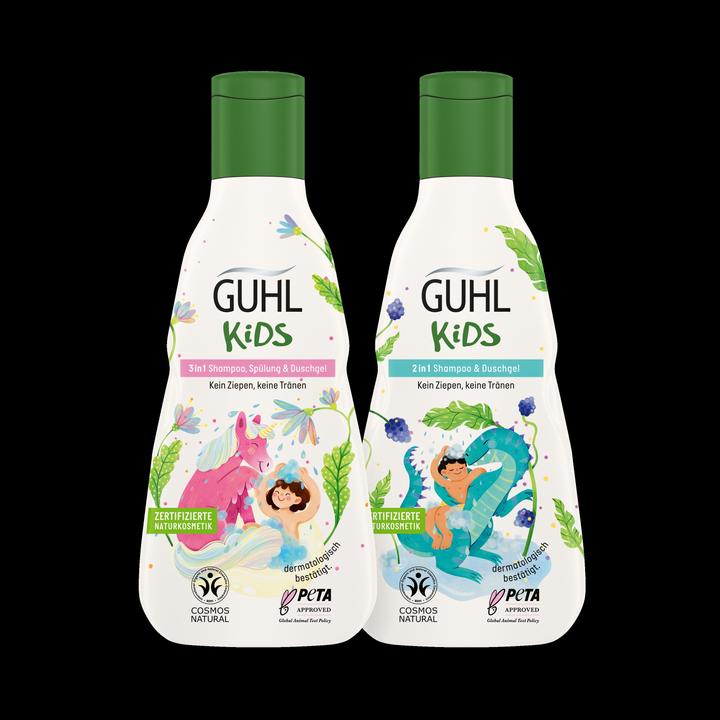 Image du produit Guhl Kids 3in1 Shampoo, Spülung, Duschgel Mandelmilch (250 ml, Shampoing liquide)