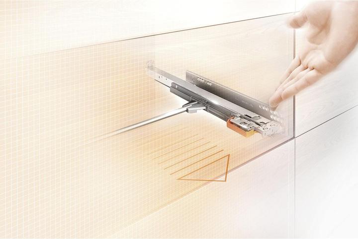 Actual product image Blum Full-extension MOVENTO 760H/766H, TIP-ON