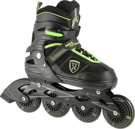 Nils Rollschuhe Extreme NA19088, Grösse L (39-42), Schwarz-Grün (40)