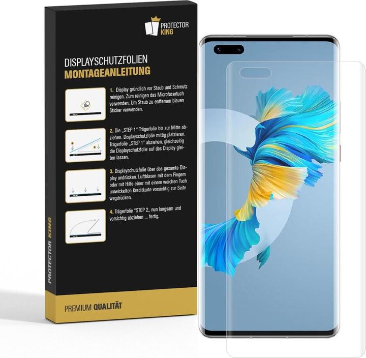 Produktbild Protectorking 6x Panzerfolie Anti-Shock Full Cover HD Klar (6 Stück, Huawei Mate 40 Pro)