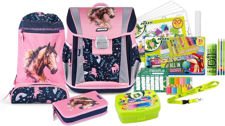 Produktbild Jolly Schulranzen-Set Classic Best Friends Forever Kunstfaser rosa/blau (22 l)
