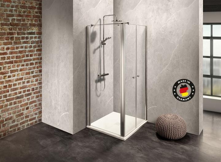 Actual product image Dusbad Shower enclosure / shower enclosure Vital 2 two-part swing door on the right and side panel on the (75 cm, 75 cm)