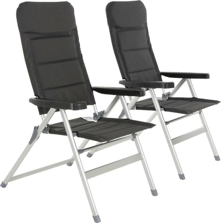 Produktbild VCM 2er Set Campingstuhl extrastarke Polsterung Gartenstuhl Klappstuhl Alu-Stuhl
