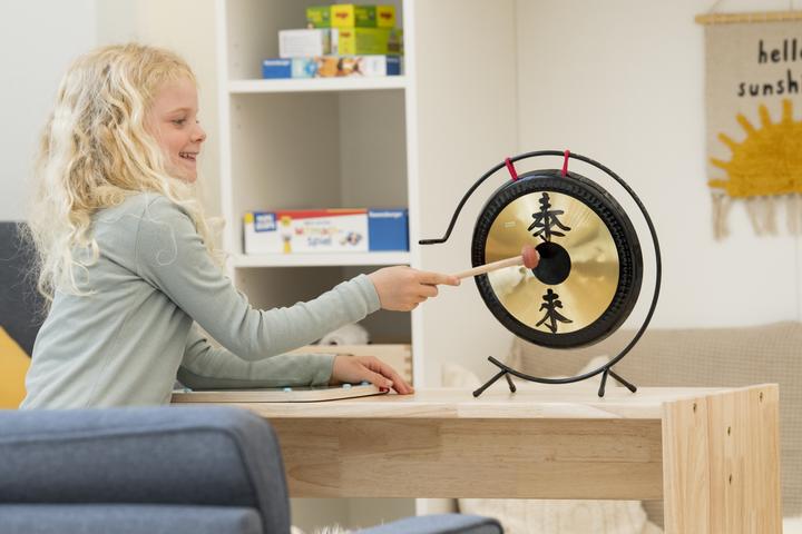 Actual product image Betzold Musik Table gong with metal stand (Bell)