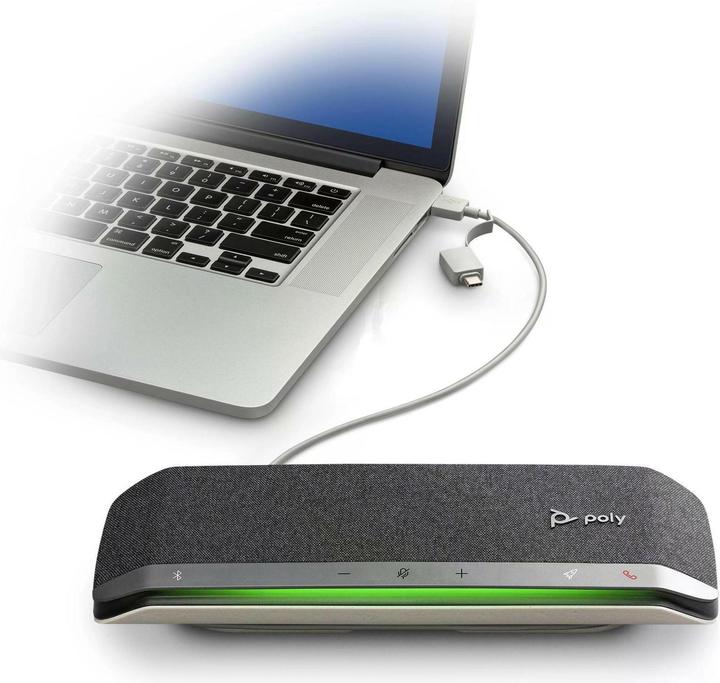 Immagine prodotto Poly HP Sync 40+ Speakerphone, Téléphone mobile / PC, Noir, Argent, 55 dB, 1,05 m, IP64, Tactile