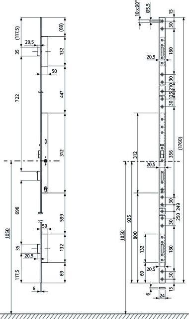 Produktbild effeff Mehrfachverriegelung 319NO mechanisch