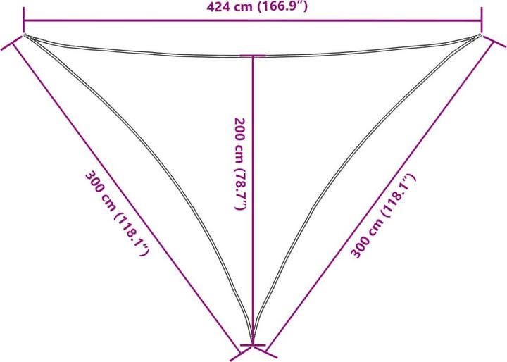 Produktbild VidaXL Sonnensegel (300 x 300 x 424 cm)