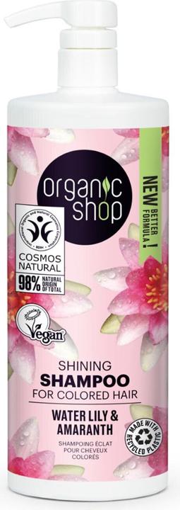 Produktbild Organic Shop Glänzendes Shampoo für gefärbtes Haar Wasserlilie und Amaranth 1000ml (Flüssiges Shampoo)