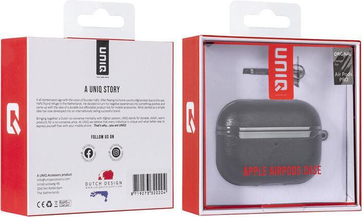 Produktbild UNIQ Accessory AirPods Pro Hülle Etui Case Schwarz mit Karabinerhaken No.548 (Kopfhörer Hülle)