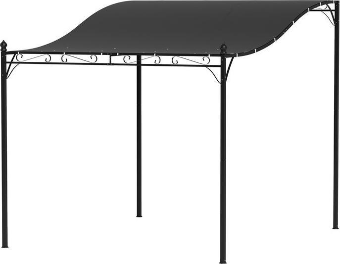 Immagine prodotto Swisshandel24 2,5x3m Pergola, Wandmontage, Ablauflöcher, Schattendach, Dunkelgrau (248 cm, 298 cm)