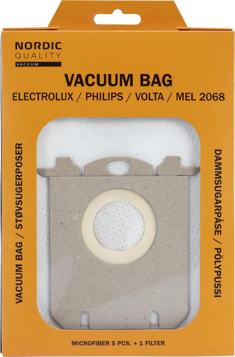 Image du produit Deltaco MEL 2068 Sacs de nettoyage par aspiration, type : S, 5 pcs. + 1 filtre (6 x)