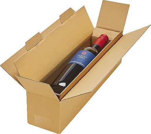 Image du produit kaiserkraft Carton pour bouteilles de vin, marron, pour 1 bouteille, à partir de 20 pièces. (1 x)