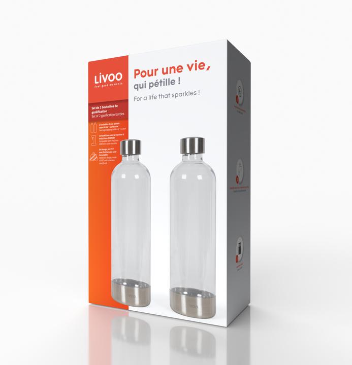 Actual product image Livoo Set of 2 gasification bottles