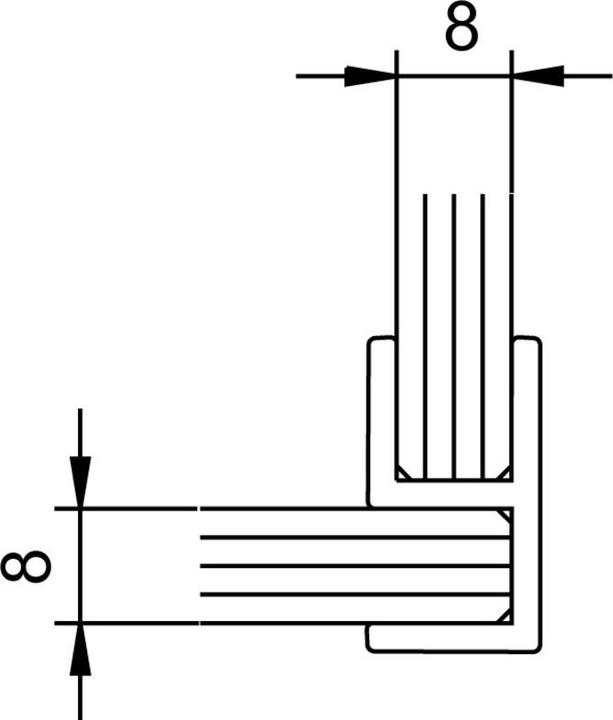 Produktbild Dormakaba Eck-Verbindungsprofile 90° GRAL