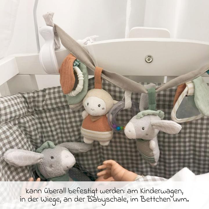 Immagine prodotto Fehn Kinderwagenketten Kinderwagenkette mit Rassel & Quietsche - Esel & Schaf