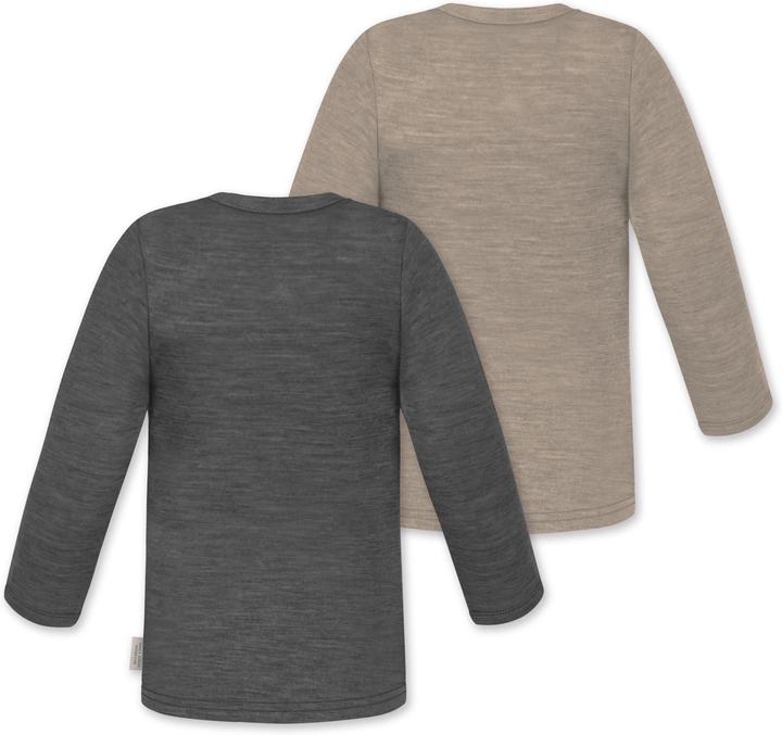 Actual product image Normani 2-pack baby merino longsleeve "Taupo" - 9473 (92)