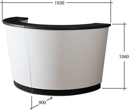 Immagine prodotto Jet-Line Bancone della reception Atlanta semicircolare
