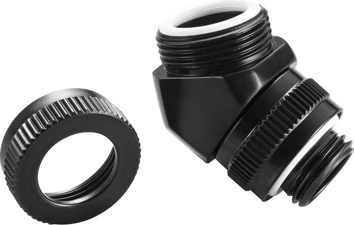 Actual product image Phanteks Glacier Rotary Connector 45 degree G1/4 inch male to 12mm female hardtube - rotatable