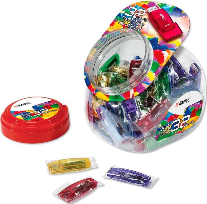 Actual product image Emtec USB key 32 GB C410 USB 2.0 Candy Jar 80 pcs. (32 GB, USB-A)