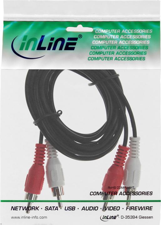 Actual product image InLine 2x RCA – 2x RCA (5 m, Cinch)