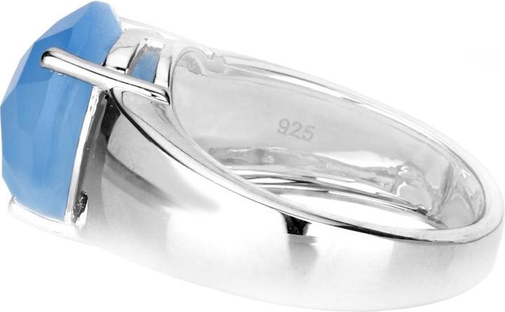 Image du produit Xen Bague avec calcédoine bleu foncé 925 argent sterling rhodié (54, Argent 925)
