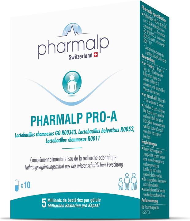 Valori nutrizionali e ingredienti Pharmalp PRO-A Probiotika (10 Pezzo/i, Pillole, 18 g)