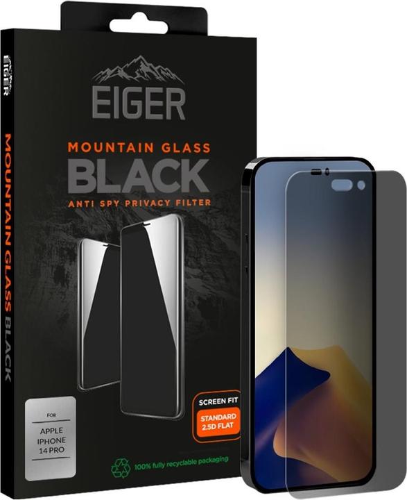 Image du produit Eiger Mountain Glass Black (1 pièce(s), Apple iPhone 14 Pro)