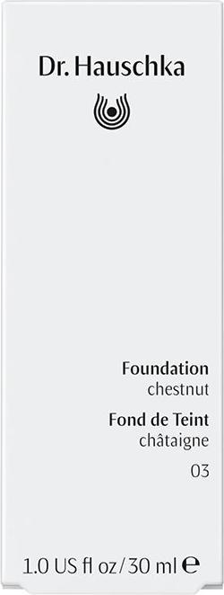 Valeurs nutritives et ingrédients Dr. Hauschka Fond de teint 03 chestnut 30 ml (03 Châtaigne)