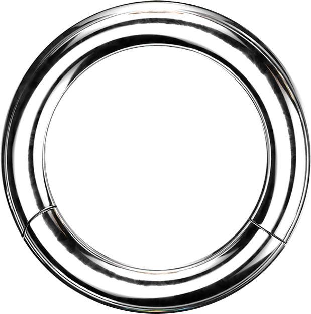 Star Piercing Segmentring klappbar silber (ohne Messing, Chirurgenstahl 316L)