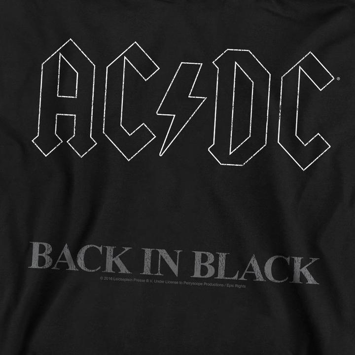 Actual product image AC/DC Unisex Adult Back In Black Sweatshirt (XXL)