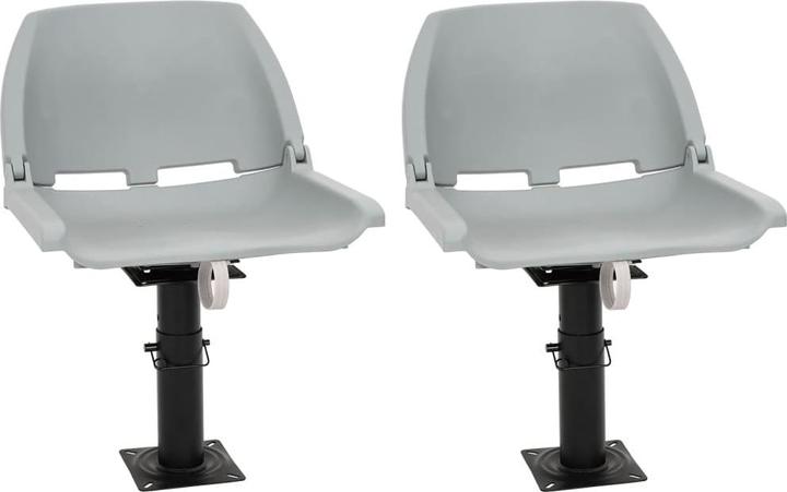 Image du produit VidaXL Siège de bateau avec estrade Siège de bateau Siège de pilotage pivotant à 360° 2pcs.