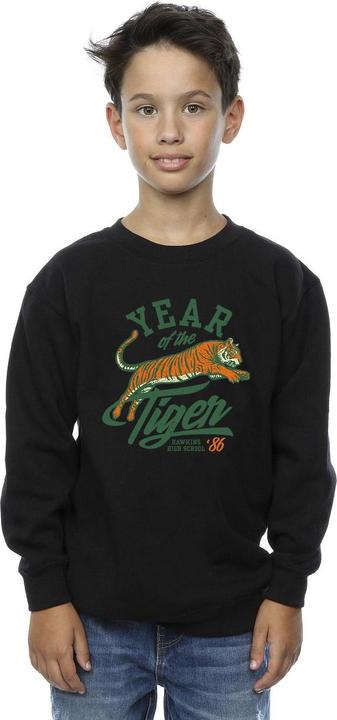 Actual product image Netflix Boys Stranger Things Hawkins Year of The Tiger 86 Sweatshirt (140, 146)